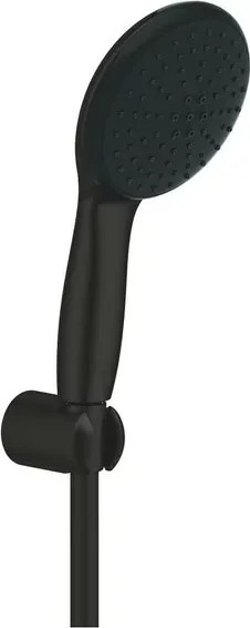 Set de dus negru mat Grohe New Tempesta 110 cu porter