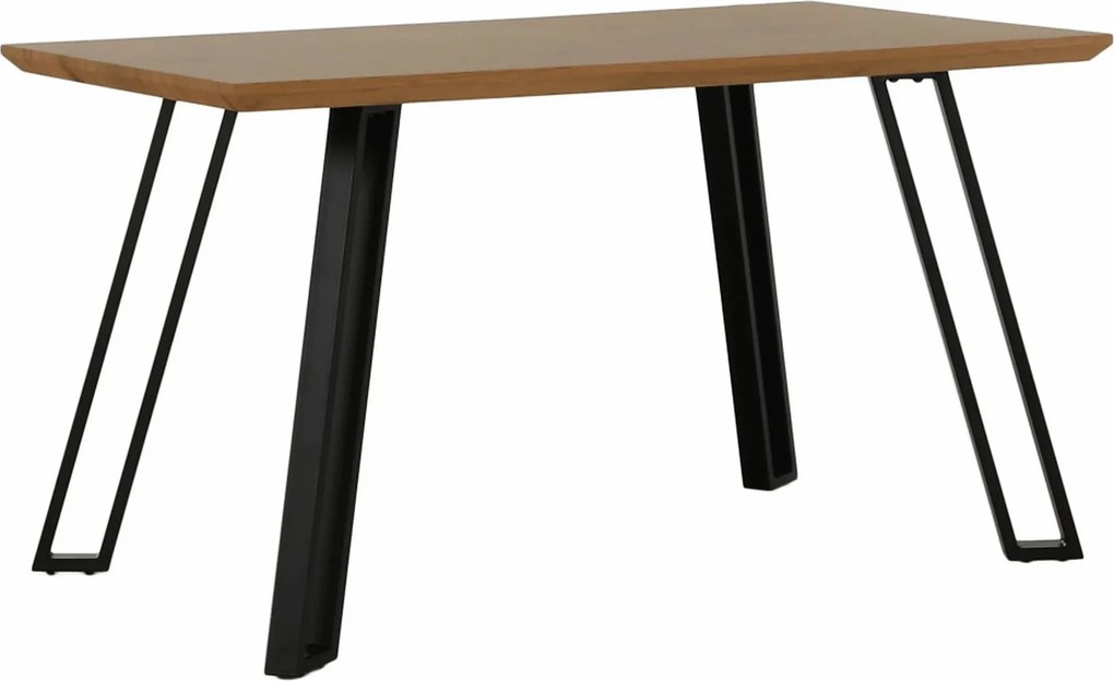 Masa PEDAL, stejar/negru, 140x80x76 cm