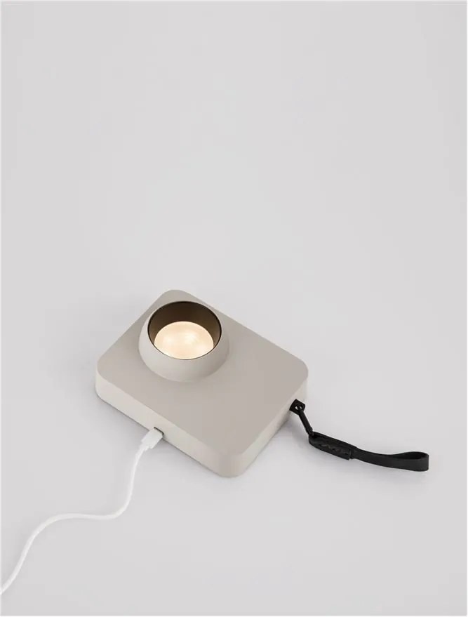 Lampa de masa LED portabila KEDROS bej