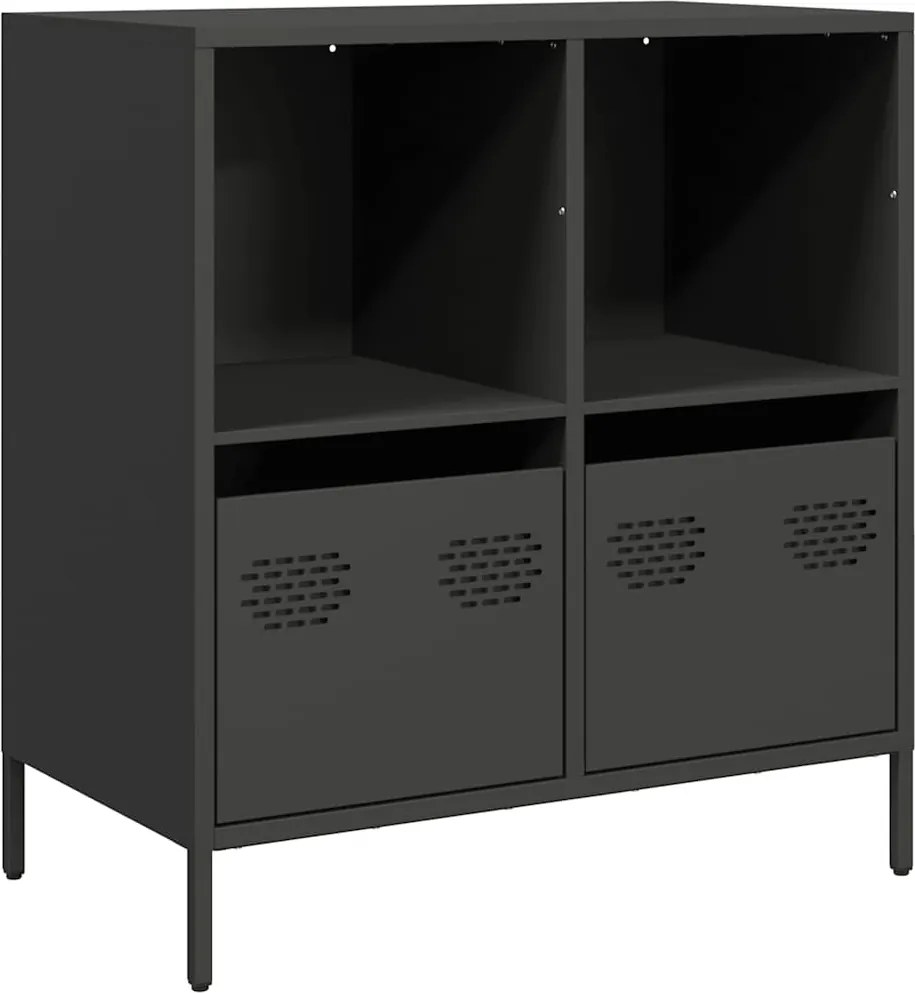 vidaXL Dulap, negru, 68x39x73,5 cm, oțel laminat la rece