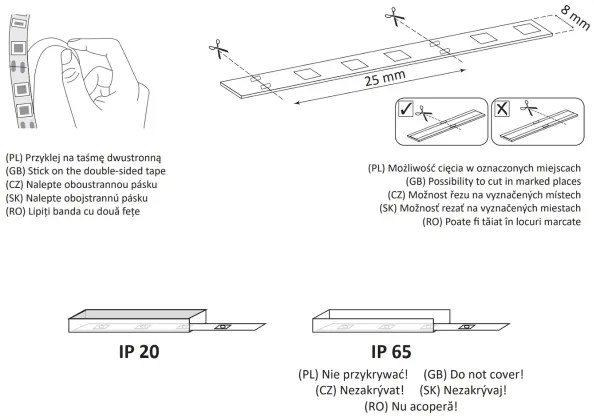 Banda LED 5m 36W 12V 4000K