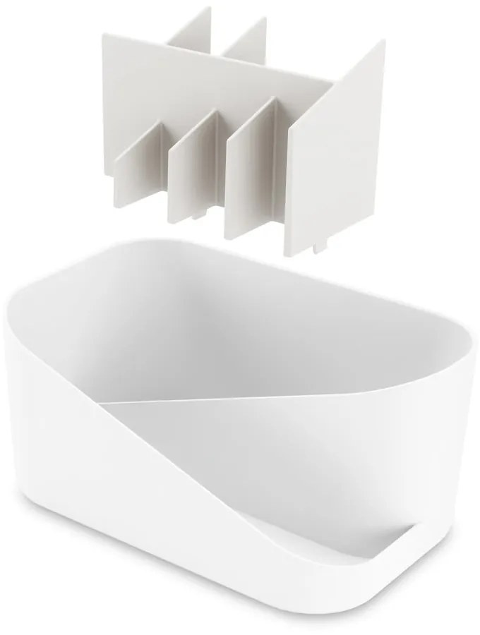 Organizator de baie alb pentru cosmetice din plastic Glam – Umbra