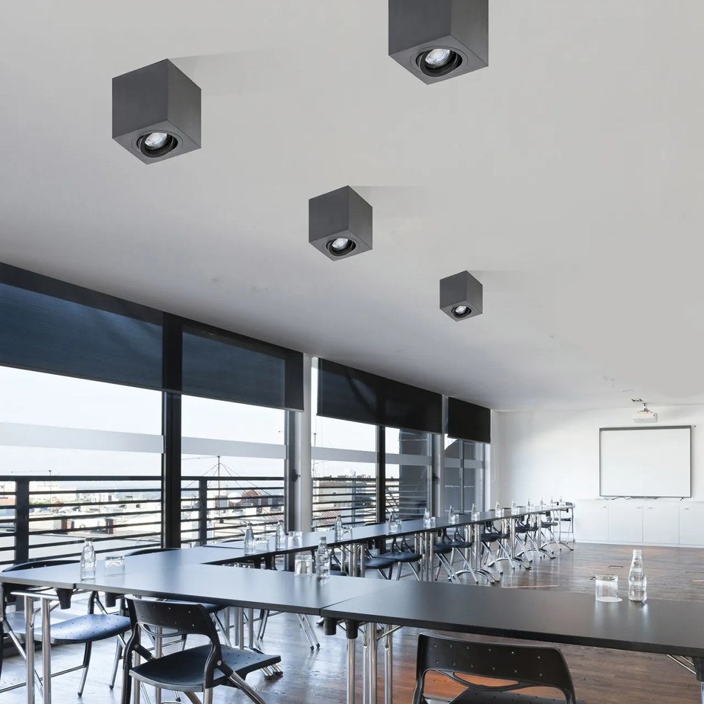 Spot aplicat tavan/plafon stil modern Brant 2 SQUARE alb