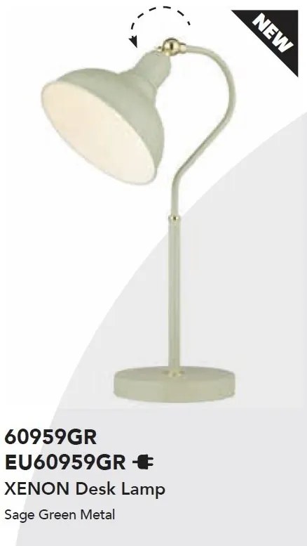 Veioza/Lampa de masa stil minimalist Xenon verde