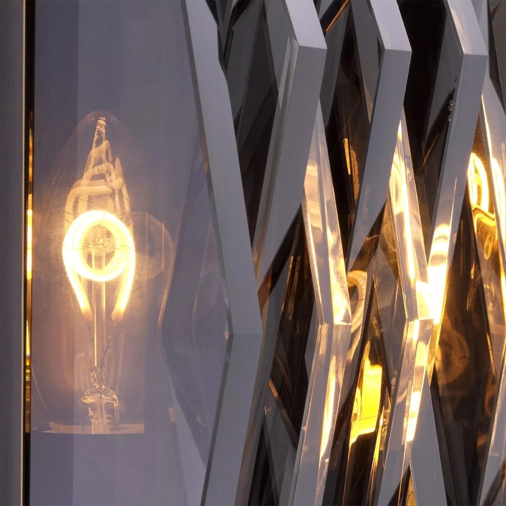 Aplica de perete cu aspect arhitectural Nuvola S bronz/ fumuriu