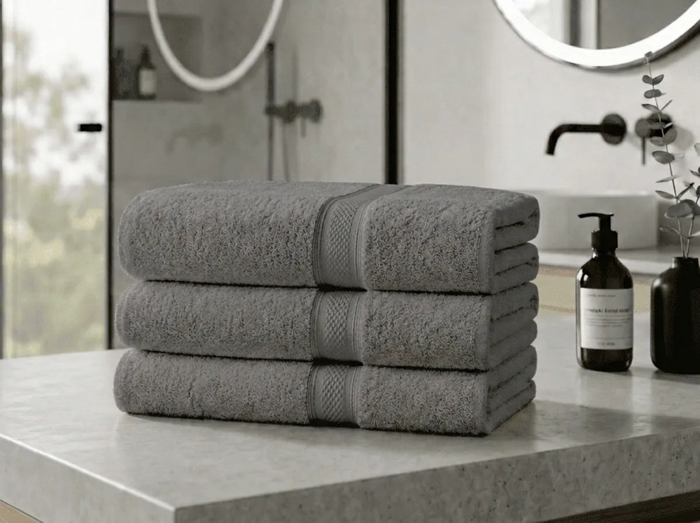 Prosop CLARYSSE ELEGANCE 60x110 cm gri, 100% bumbac