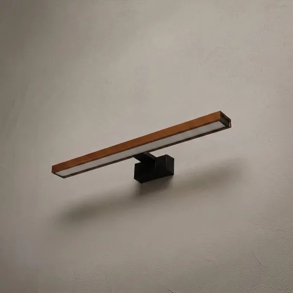 Brilagi-LED Lumină pentru oglindă de baie WOODY MIRROR 3 în 1 LED/12W/230V 60 cm IP44 negru/stejar