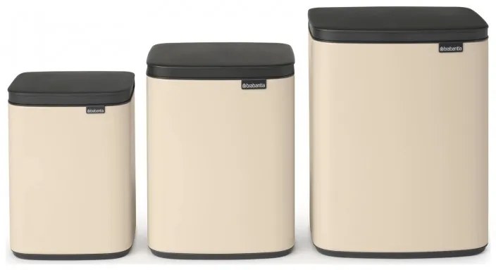 Cos de gunoi Brabantia Bo Small 1008865, 4 L, Deschidere lina si silentioasa, Baza antiderapanta, Bej