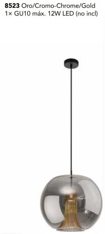 Lustra, Pendul design modern KRISS negru/ crom