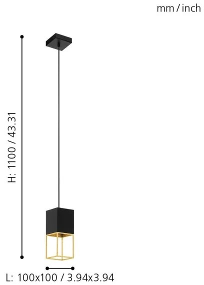 Eglo 97733 - Lustră LED suspendată pe cablu MONTEBALDO 1xGU10/5W/230V
