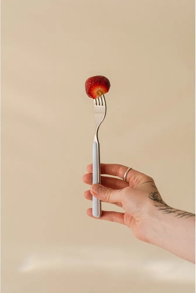 Tacâmuri albastru-deschis/argintii din oțel inoxidabil 4 buc. pentru 1 persoană Noli – noo.ma