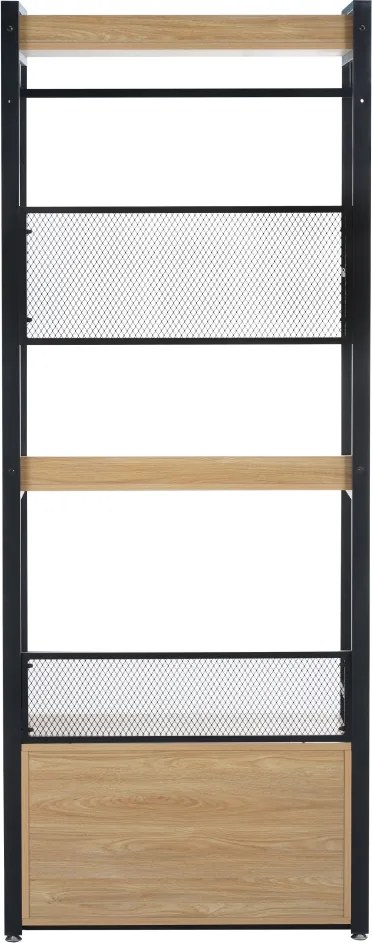 Etajeră cu sertare, stejar/negru, KILOS NEW TIP 1