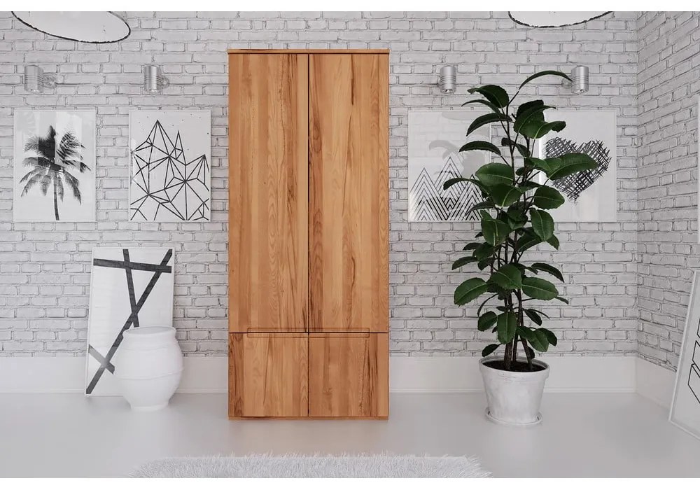 Dulap din lemn de fag 90x206 cm Vento 2 - The Beds