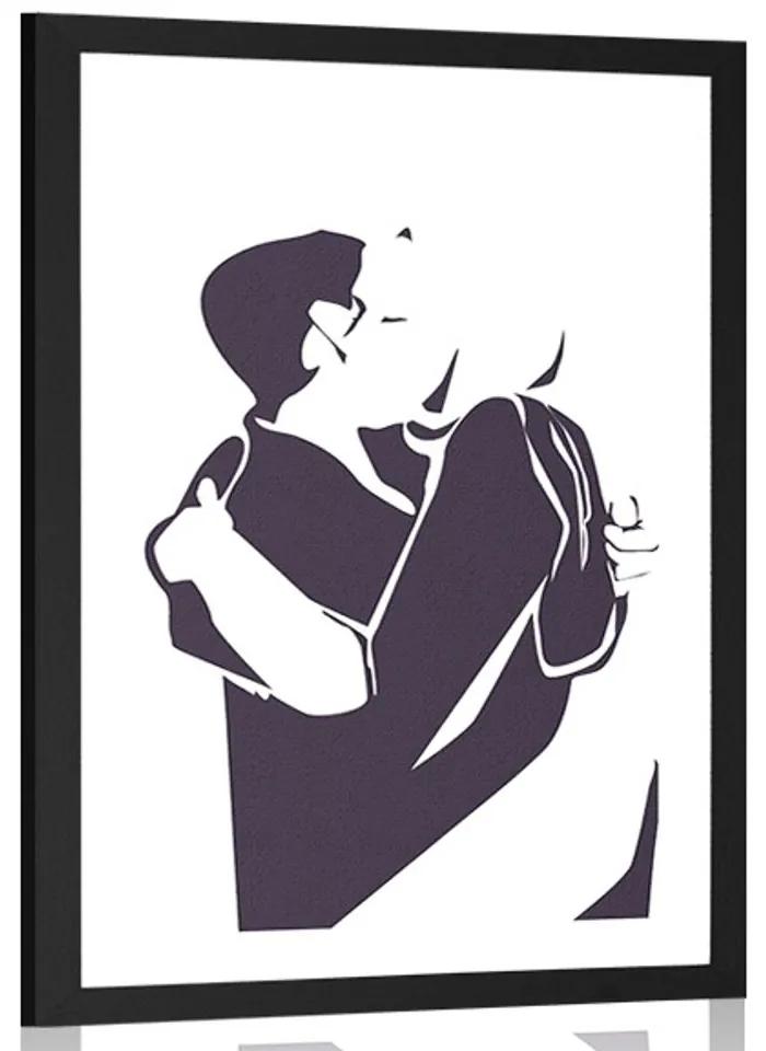 Poster cu passepartout sinceritatea iubirii