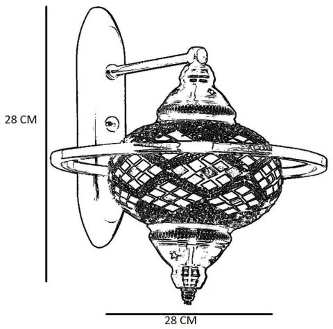Aplica de perete YENI 1xE27/40W/230V, bronz