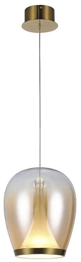 Lustra/Pendul LED modern design decorativ Suspiro D-25cm gold/amber
