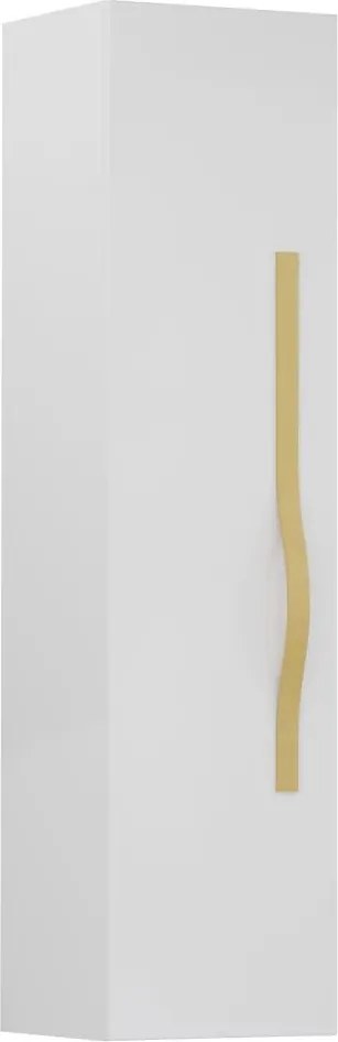 Dulap tip coloana suspendat alb Krofam e-VOG 130 cm maner auriu