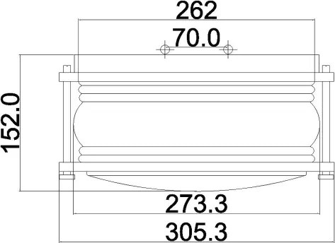 Kichler KL-ASHLANDBAY-F-BU Aplica de exterior ASHLANDBAY 1xE27/60W/230V IP44 bronz
