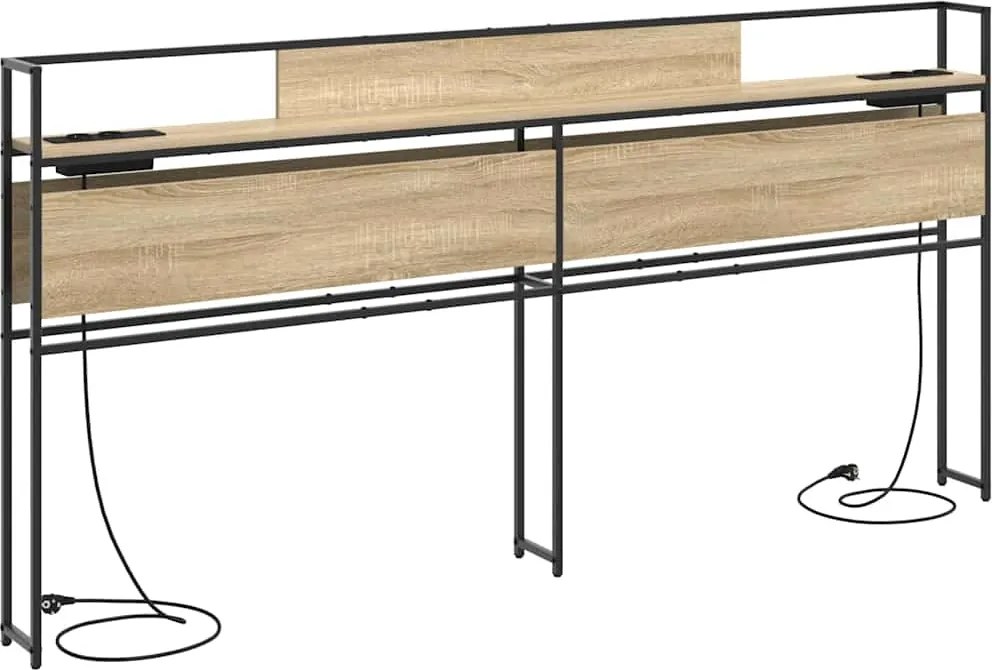 vidaXL Tăblie de depozitare cu raft Stejar sonoma 200 cm Lemn compozit