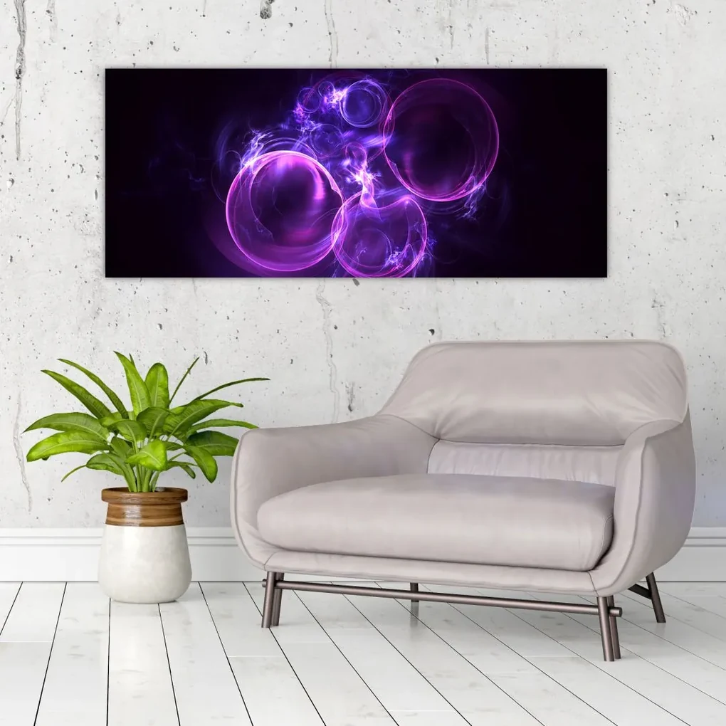 Tablou abstract cu bulbuci (120x50 cm)