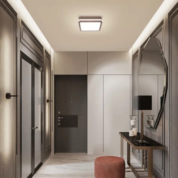 Brilagi-LED Lampă de exterior cu senzor BENE LED/18W/230V 21,5x21,5 cm maro IP54