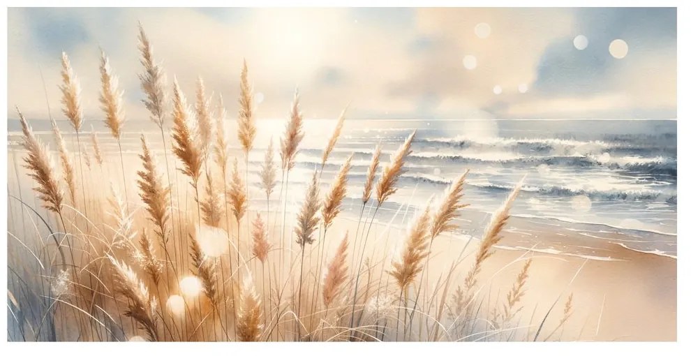 Tablou iarbă de pampas la mare
