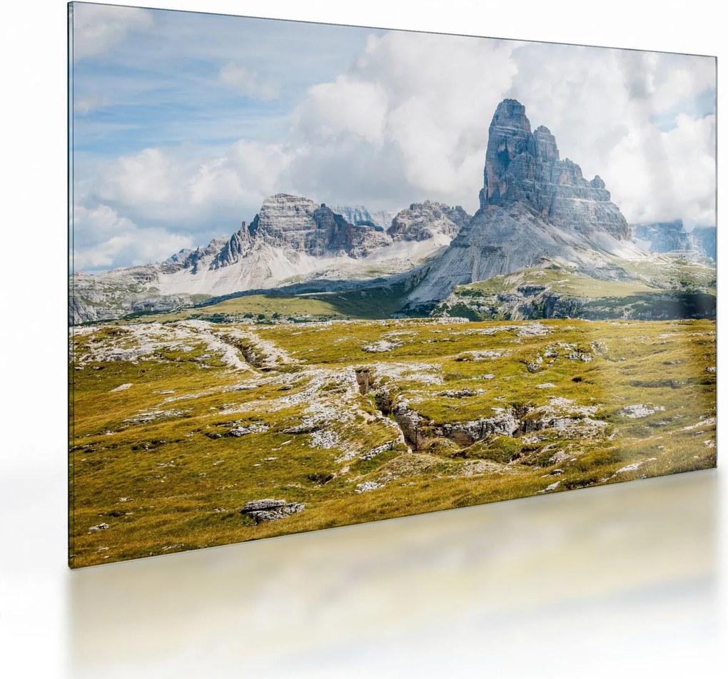 Tablou pe sticlă - Dolomite italiene (70x50 cm)