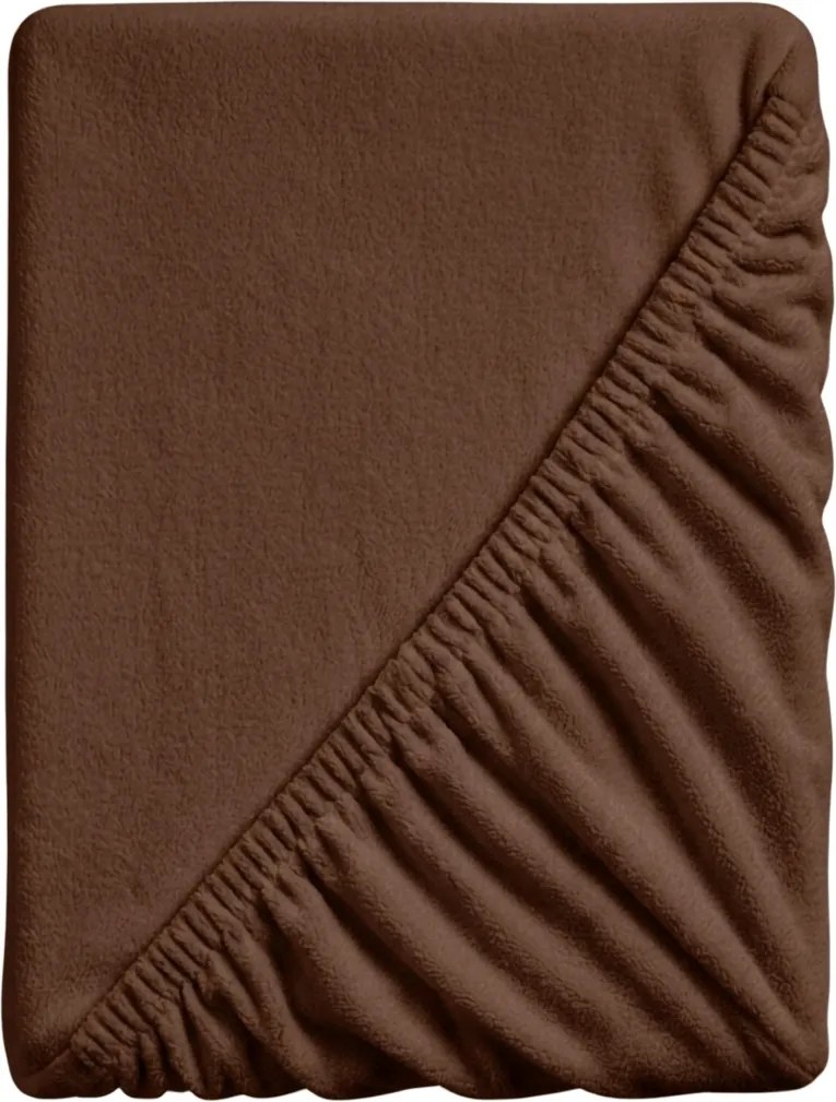 Cearsaf Cocolino microplus cu elastic SOFT BRONE 90x200 cm maro