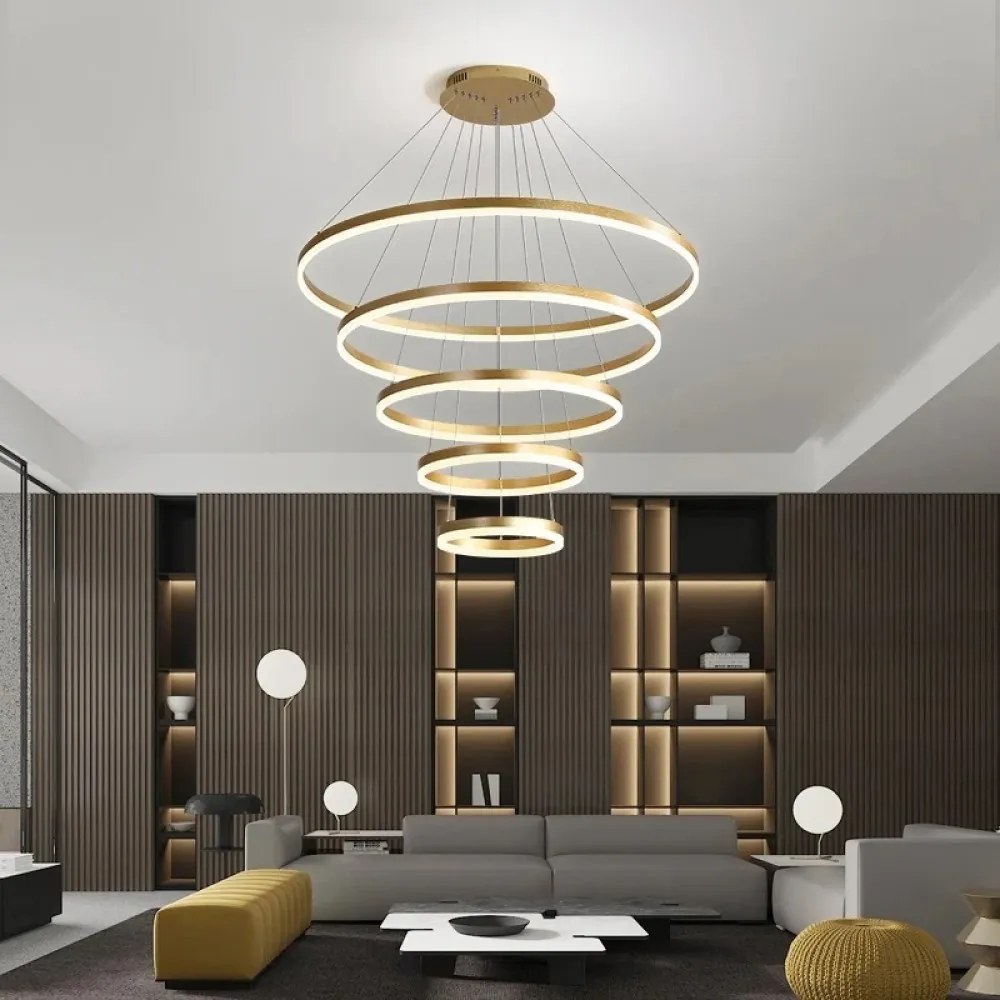 Lustra LED Cu Telecomanda, Elit's EsnF315-5, 372 w