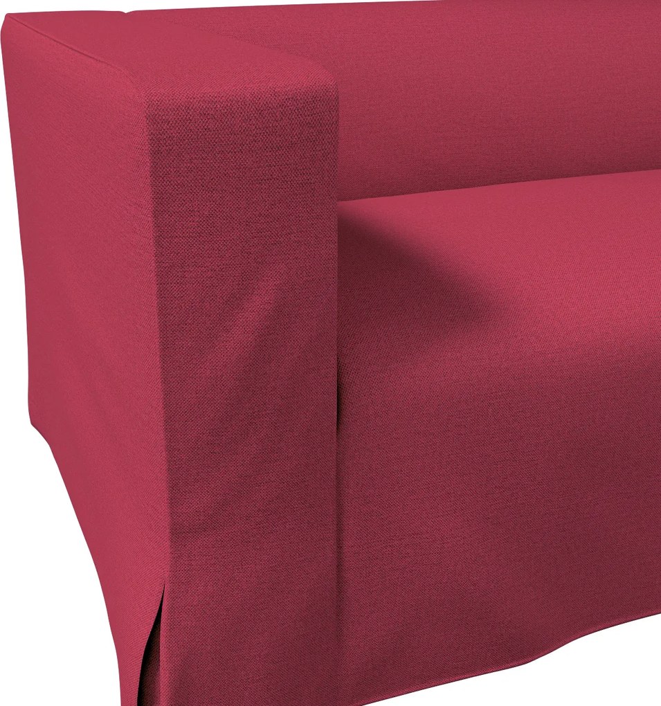 Husă canapea Klippan cu 2 locuri, lungă, cu pliuri contrastante