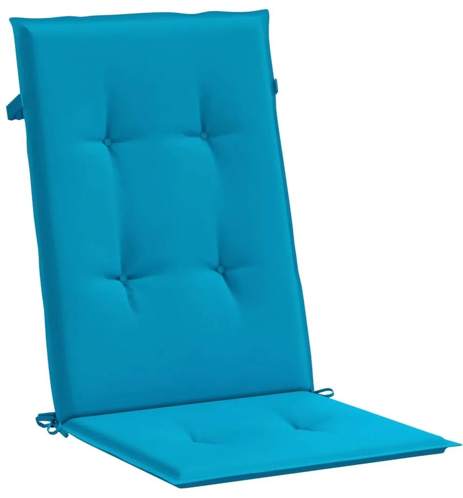 Perne scaun de gradina, 2 buc, albastru, 120x50x3 cm 2, Albastru, 120 x 50 x 3 cm
