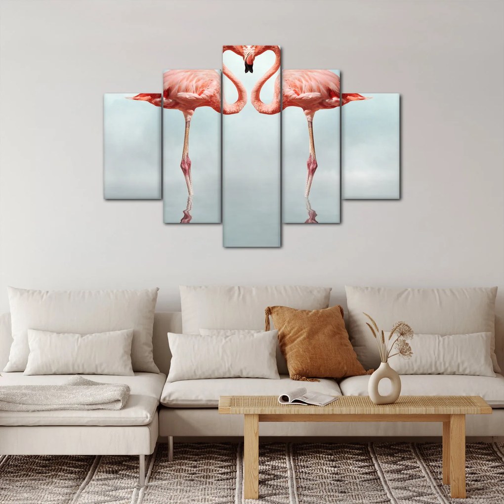 Tablou cu doi flamingo (150x105 cm)