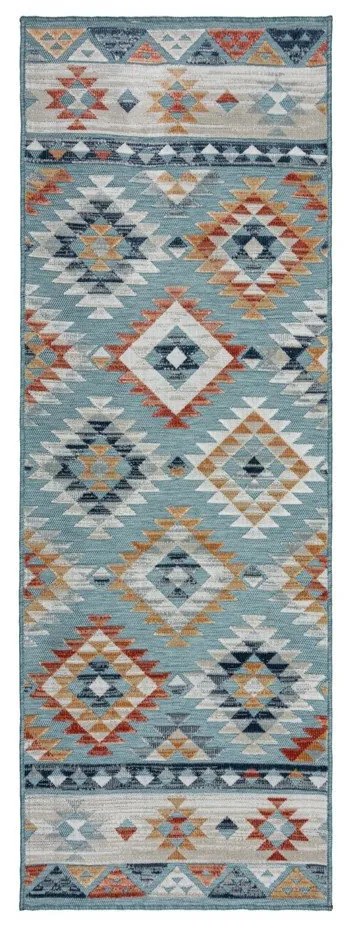 Covor tip traversă de exterior albastru 80x230 cm Avery Blue – Flair Rugs