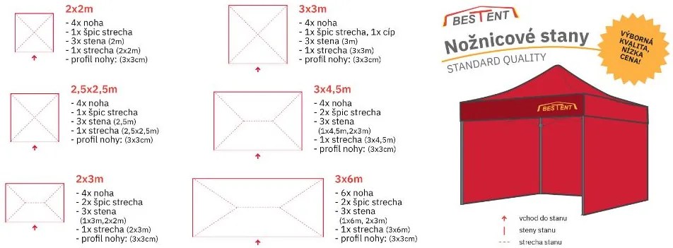 Cort pavilion 2x3 albastru SQ