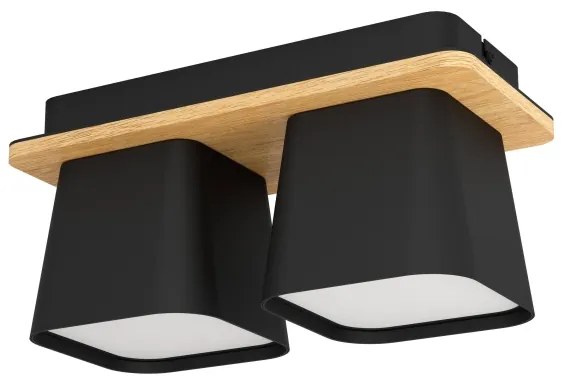 Plafonieră Eglo 390007 RUSCIO 2xE27/40W/230V negru/maro