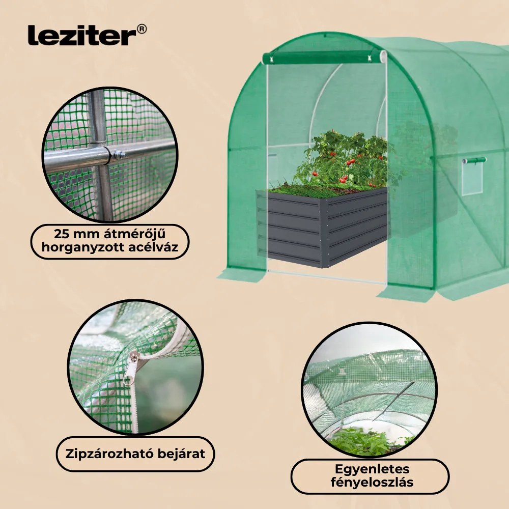 Cort din folie 200x200x300 cm cu cadru ranforsat + folie