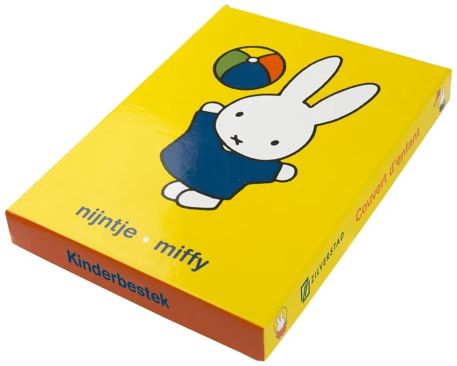 Tacâmuri argintii pentru copii din oțel inoxidabil 4 buc. Miffy – Zilverstad