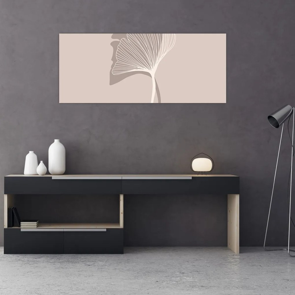 Tablou - Frunze bej N⁰4 (120x50 cm)
