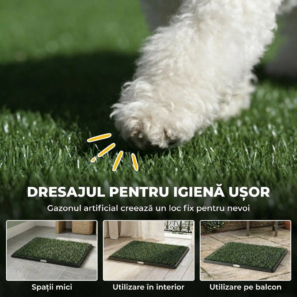 PawHut toaletă pentru câini sintetică | Aosom Romania