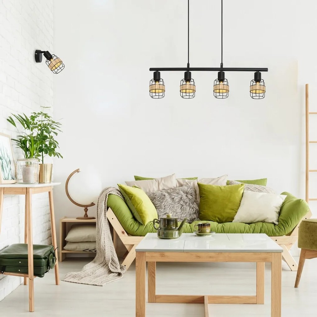 Lustra suspendata stil industrial Indiana 4L