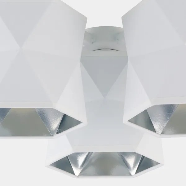 Lustră aplicată SIRO 3xE27/15W/230V albă/argintie