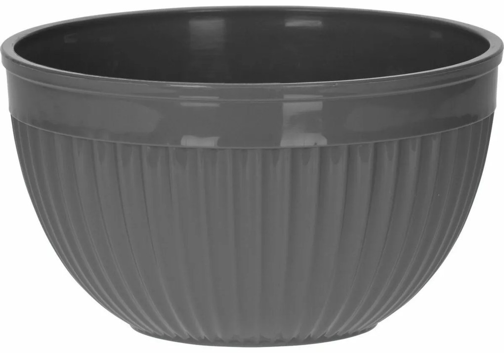 Bol din plastic cu dungi, 2 l, gri