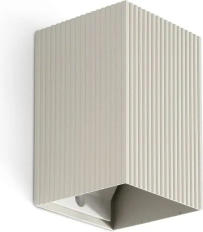 Aplica perete aluminiu striat gri, 1xGU10, LUNE square