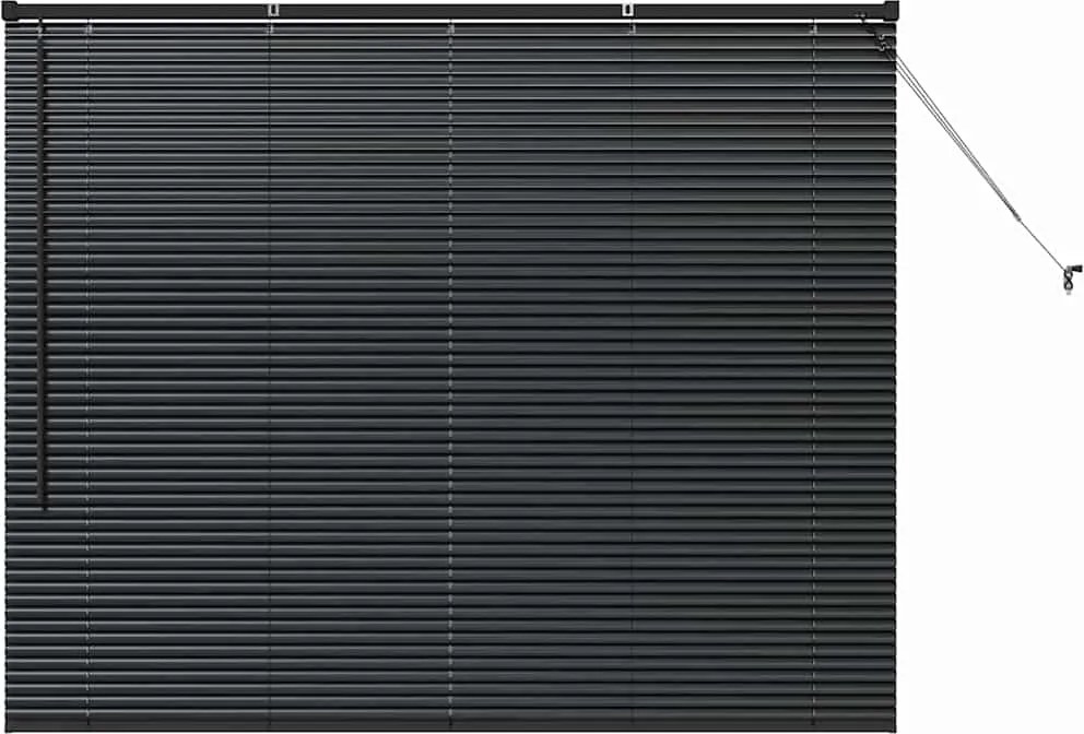 vidaXL Jaluzele venetiene Manual Negru 130 x 160 cm Aluminiu