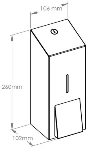 Dozator de dezinfecție (spray) Stella, 0,8 l, oțel inoxidabil mat