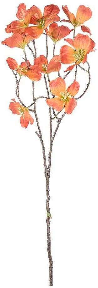 Crenguta artificiala flori cornus portocaliu 73 cm
