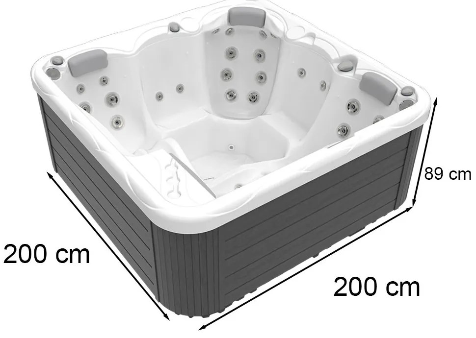 Piscină Pluto Spa alb-gheață