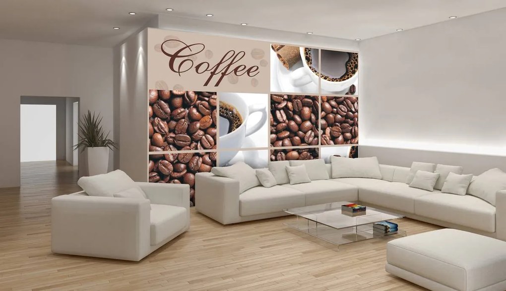 Fototapet - Cafea - inscripție (254x184 cm)
