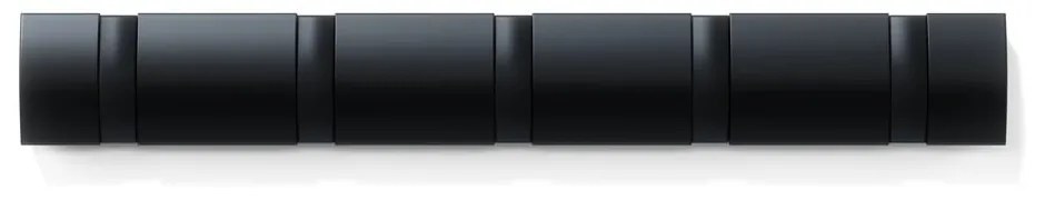 Cuier de perete negru din lemn masiv de plop Flip – Umbra