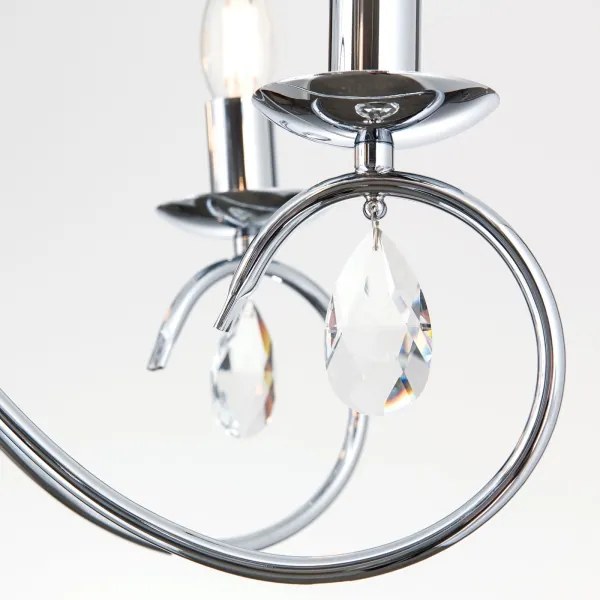 Lustră de cristal pe lanț Orion LU 1658/5 ALESSIA 5xE14/40W/230V crom lucios